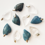 Pendentif - Grand cœur facetté