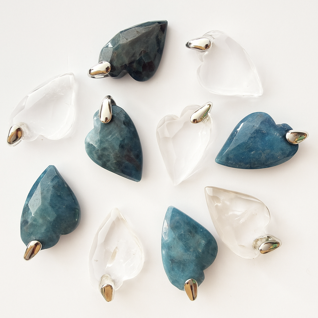 Pendentif - Grand cœur facetté