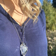 Pendentif - Grand cœur facetté