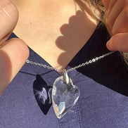 Pendentif - Grand cœur facetté