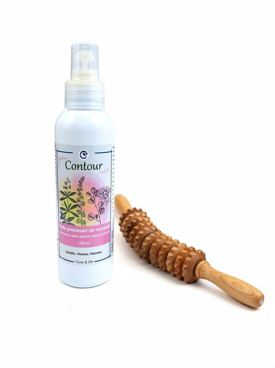 - Duo : Contour, huile précieuse et rouleau de massage - silhouette & fermeté -