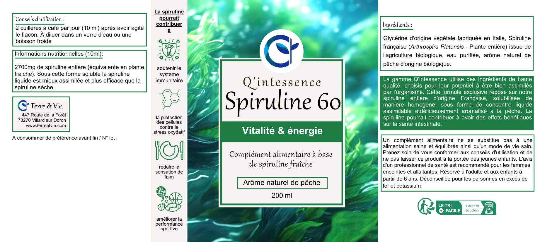 - SPIRULINE FRAICHE 60g -