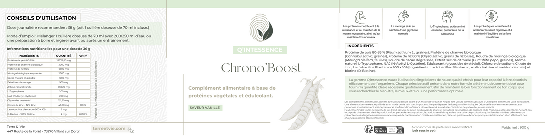 CHRONO'BOOST - protéines végétales