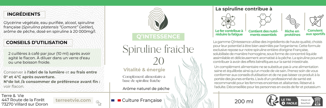 SPIRULINE FRAICHE 20g