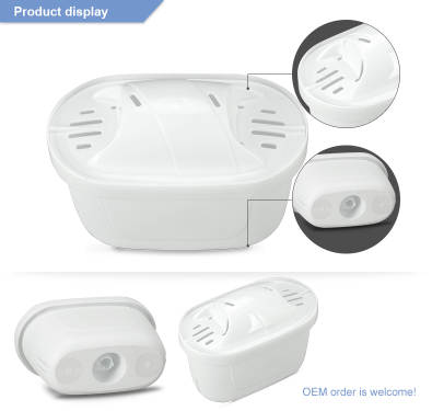 Filtre pour carafe filtrante en plastique ovale