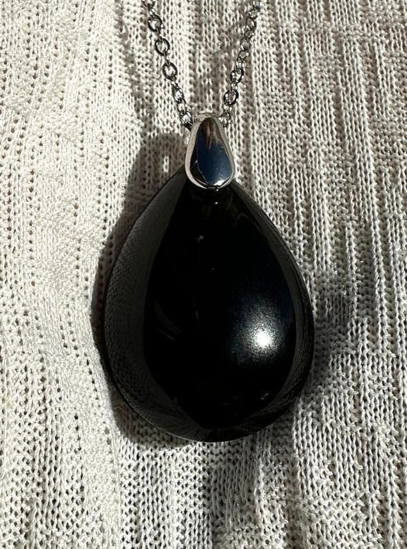 Pendentif en obsidenne œil céleste