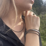 Collier et/ou Bracelet en Spinelle noir