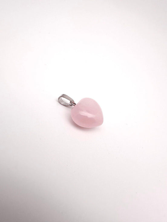 PENDENTIF CŒUR - QUARTZ ROSE