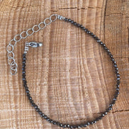 Collier et/ou Bracelet en Spinelle noir