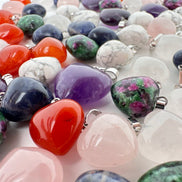 PENDENTIF CŒUR - QUARTZ ROSE