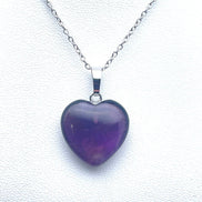 PENDENTIF CŒUR - AMETHYSTE