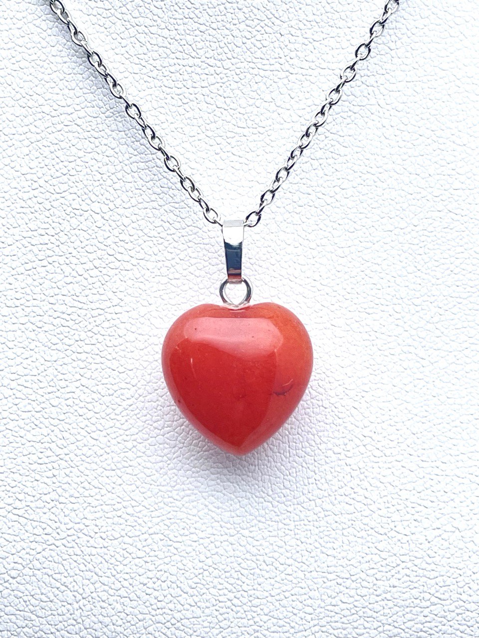 PENDENTIF CŒUR - AVENTURINE ROUGE