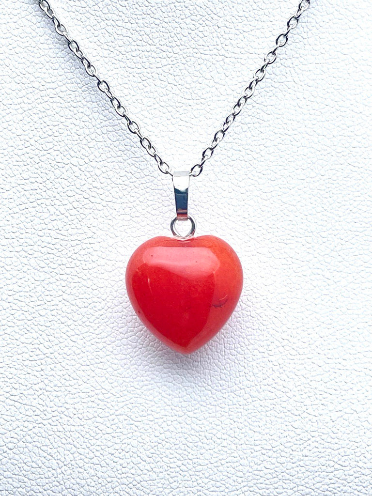 PENDENTIF CŒUR - AVENTURINE ROUGE