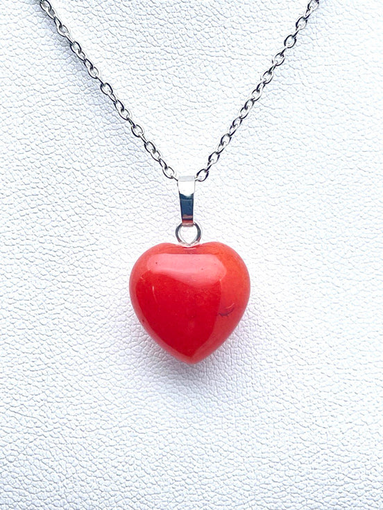 PENDENTIF CŒUR - AVENTURINE ROUGE
