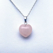 PENDENTIF CŒUR - QUARTZ ROSE