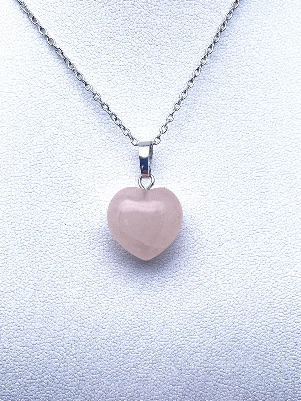 PENDENTIF CŒUR - QUARTZ ROSE