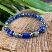 Bracelet lapis-lazuli et pyrite