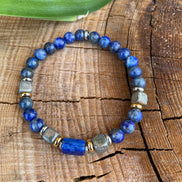 Bracelet lapis-lazuli et pyrite