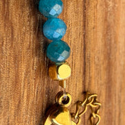 Collier et / ou bracelet Apatite bleue facettée