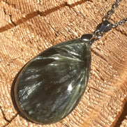 Pendentif Goutte en SERAPHINITE