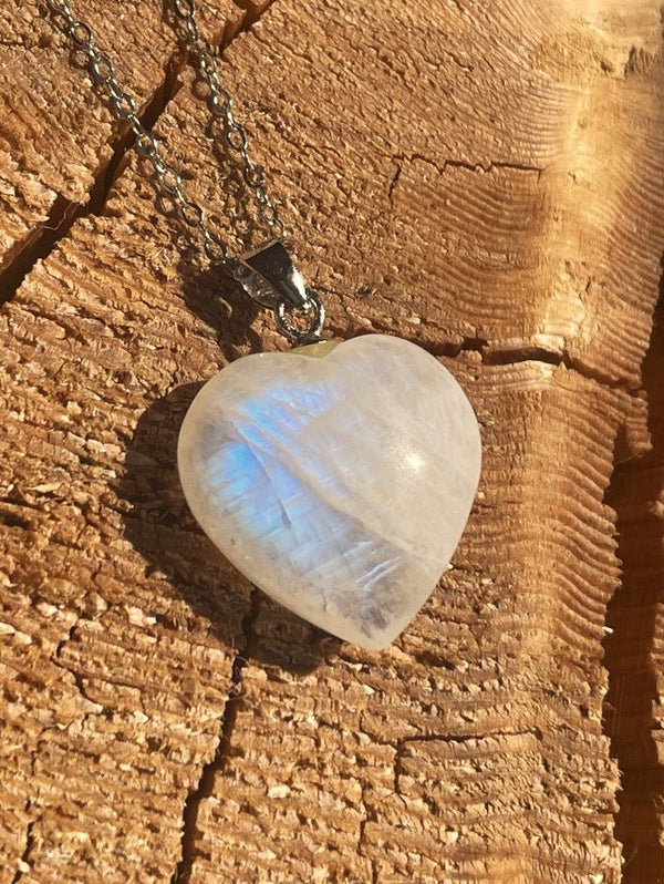 Coffret cadeau - Pendentif Coeur en Péristérite
