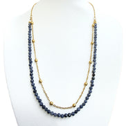 Collier et / ou bracelet en saphir bleu