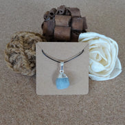Faceted aquamarine pendant